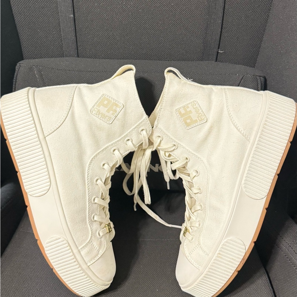 P.F. Flyers White High-Top Sneakers